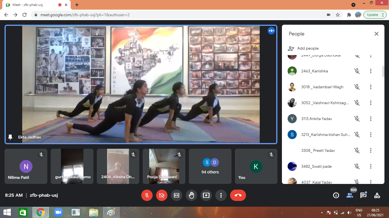 International Yoga Day while taking Suryanamaskar